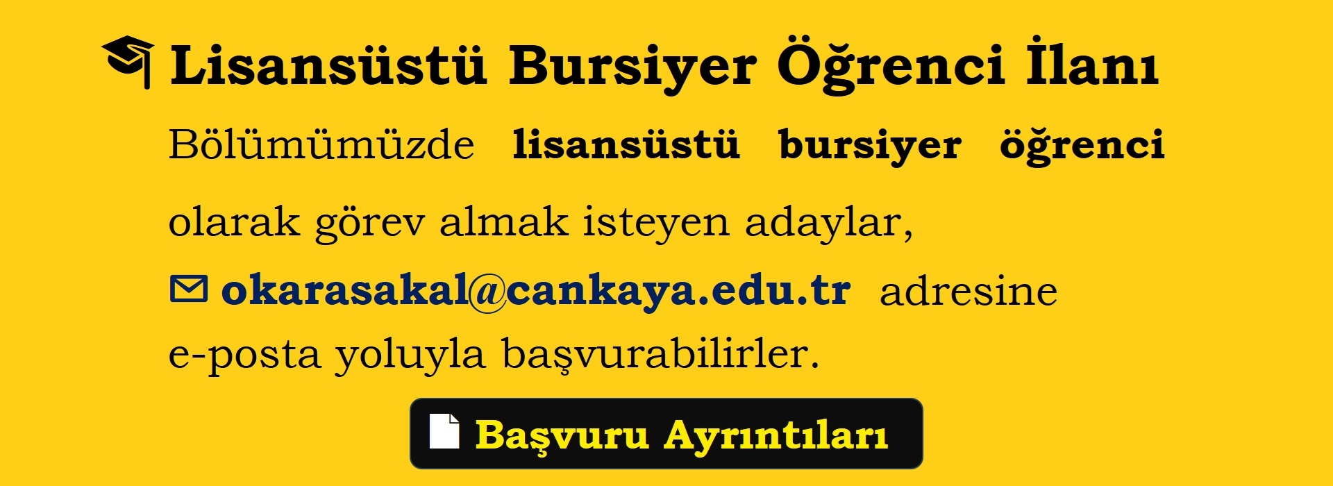 Lisansüstü Bursiyeri